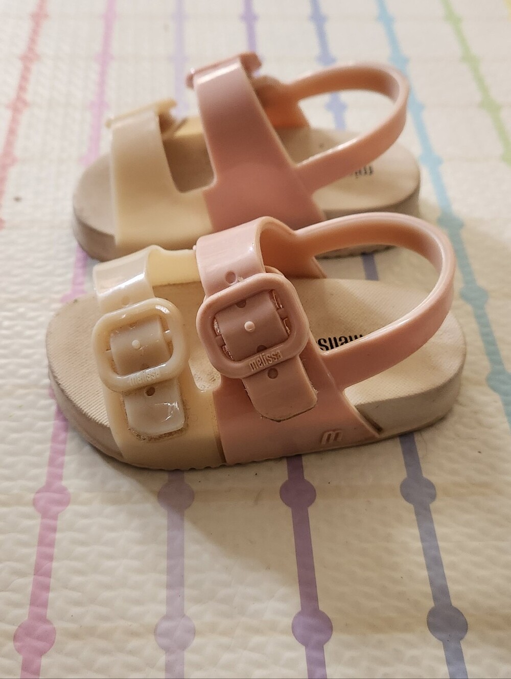 Mini Melissa Neutral Pink Beige Kids Sandal